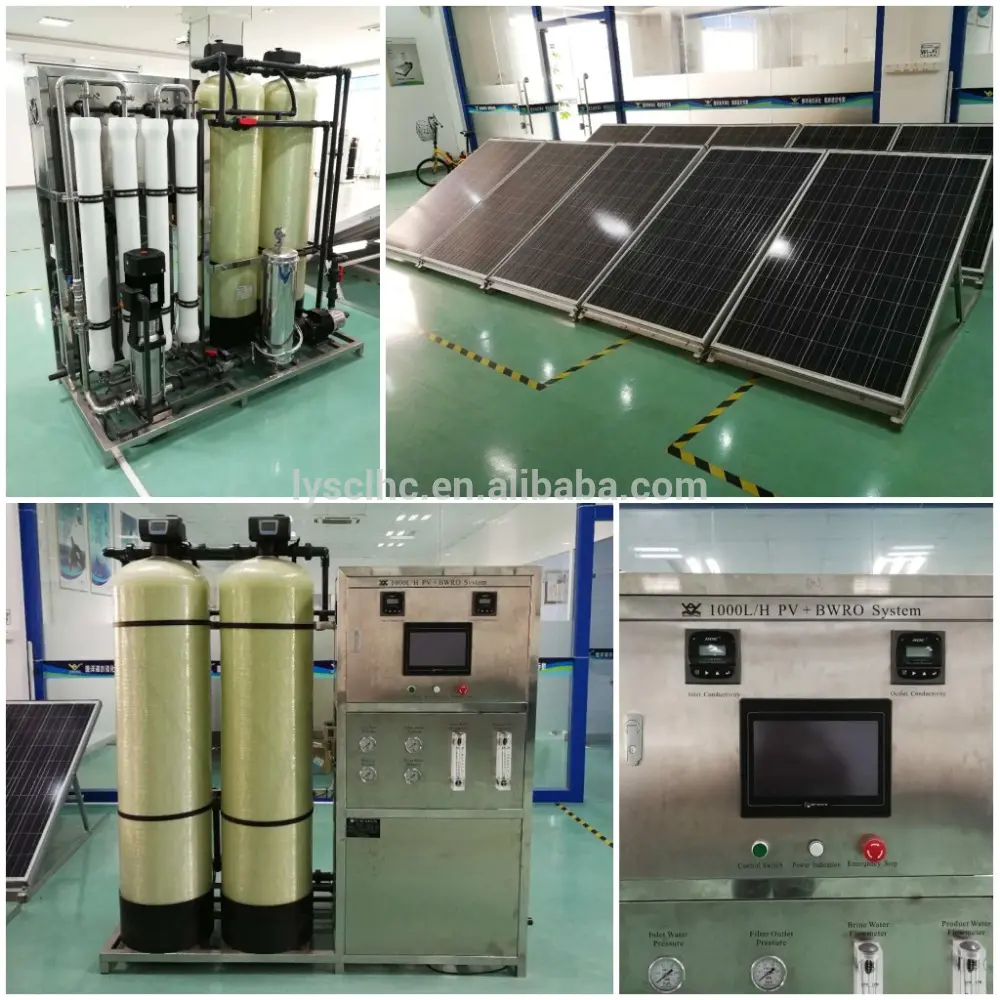 0.25 to 50 m3/H commercial RO reverse osmosis treatment Plant Solar water purification