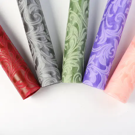Nonwoven Fabric Printed with Floral Roses Bty Olive