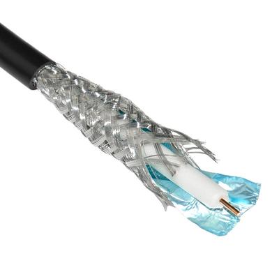 1 Core PE Insulated RG 59 Coaxial Cable With Power