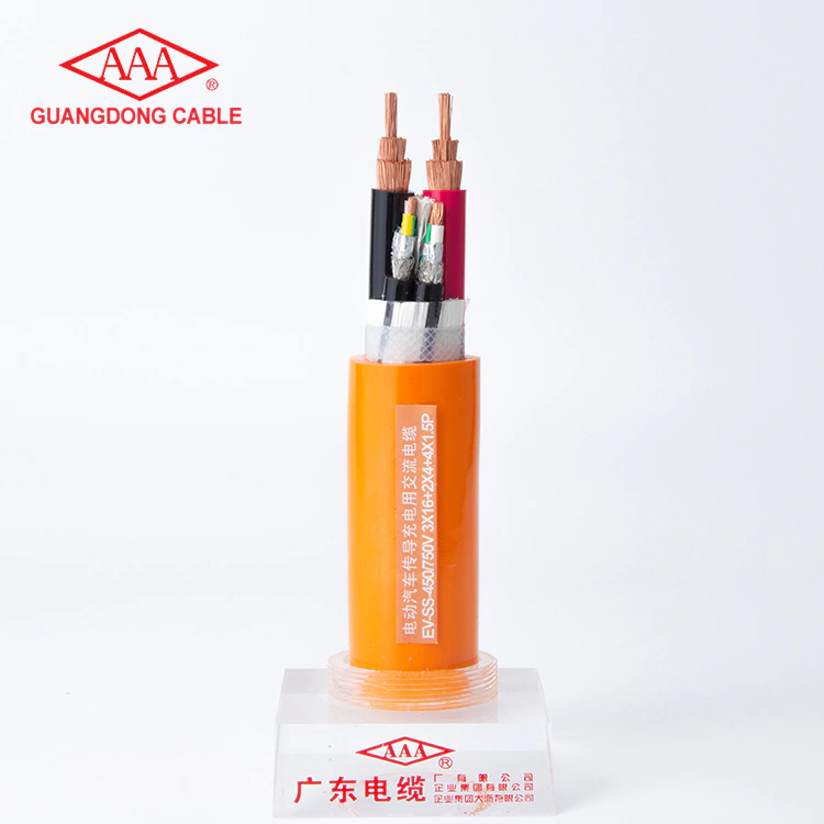 450/750V Copper Conductor Copper Wire Braided Shielded TPE Insulated Charging Cable For Electric Vehicle