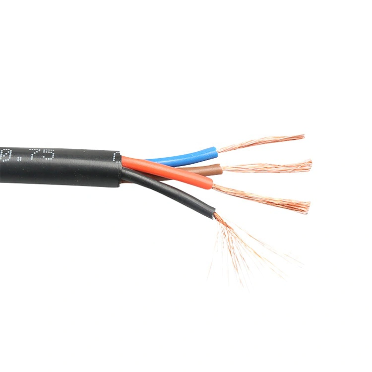 RVV4X0.75mm2 house wire flexible low voltage power cable prices