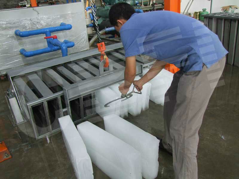 Grande usine de glace en blocs avec moule à glace en acier