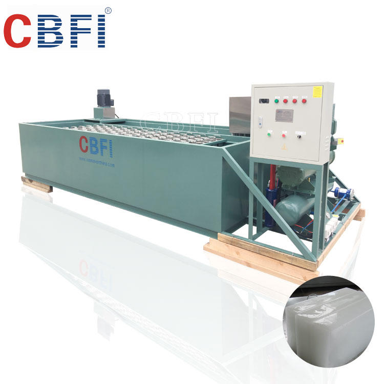 3000kg commercial ice block making machine with water cooler condenser