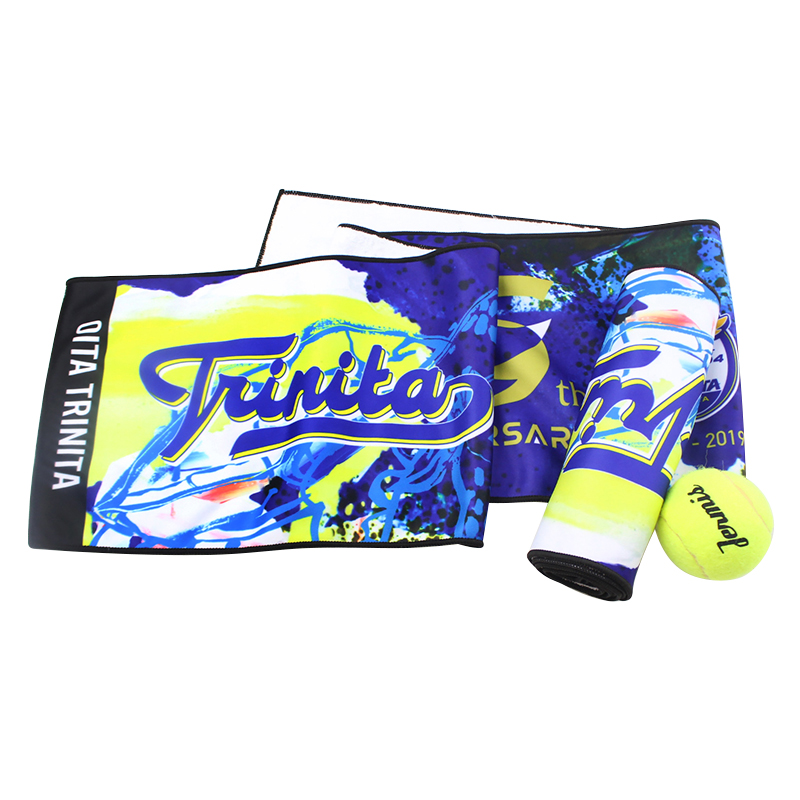 Custom trend fast drying microfiber sport towel coral fleecy composite print sport towel