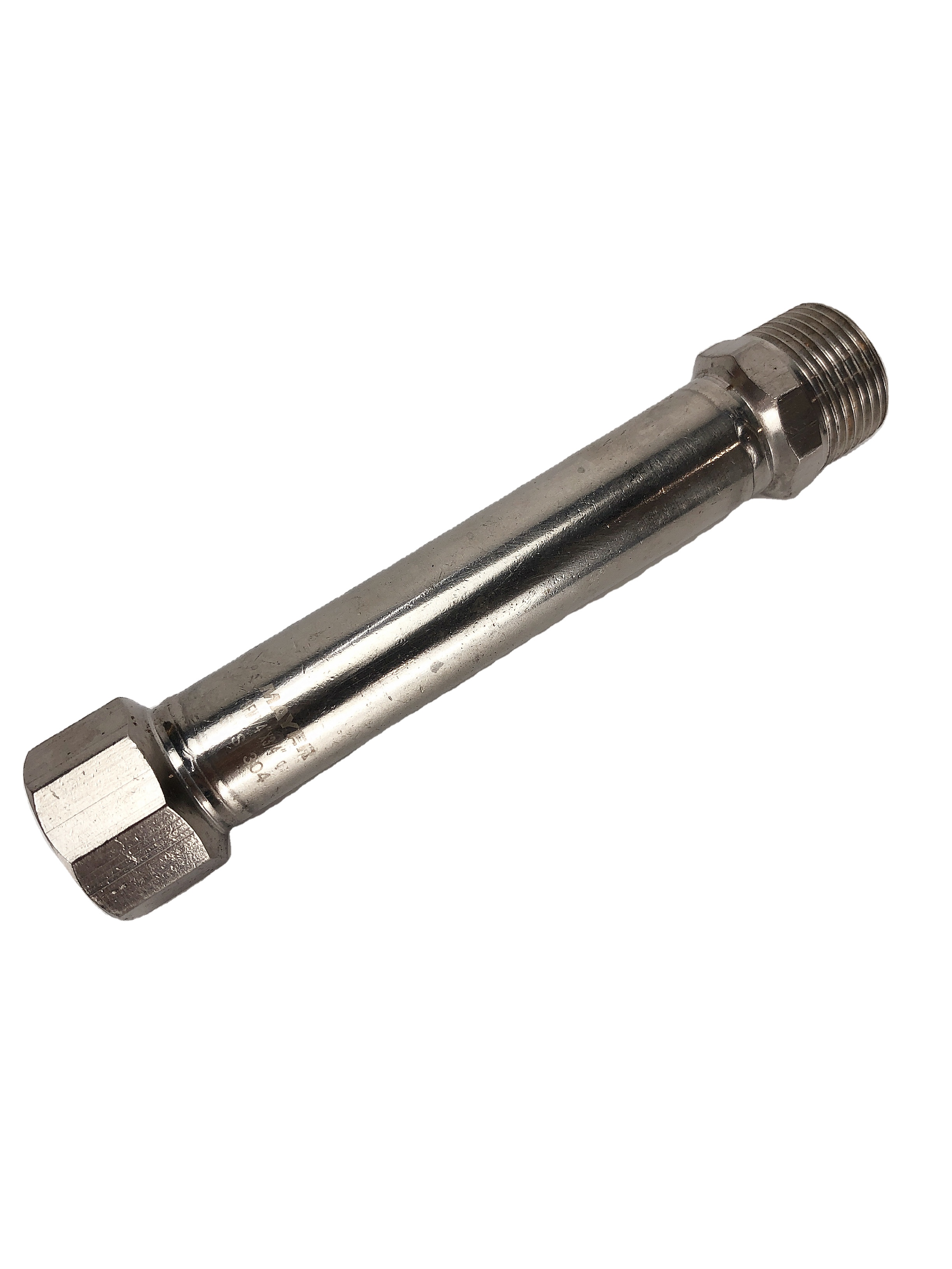 stainless steel threaded coupling fitting with one female and one male thread 304/316L