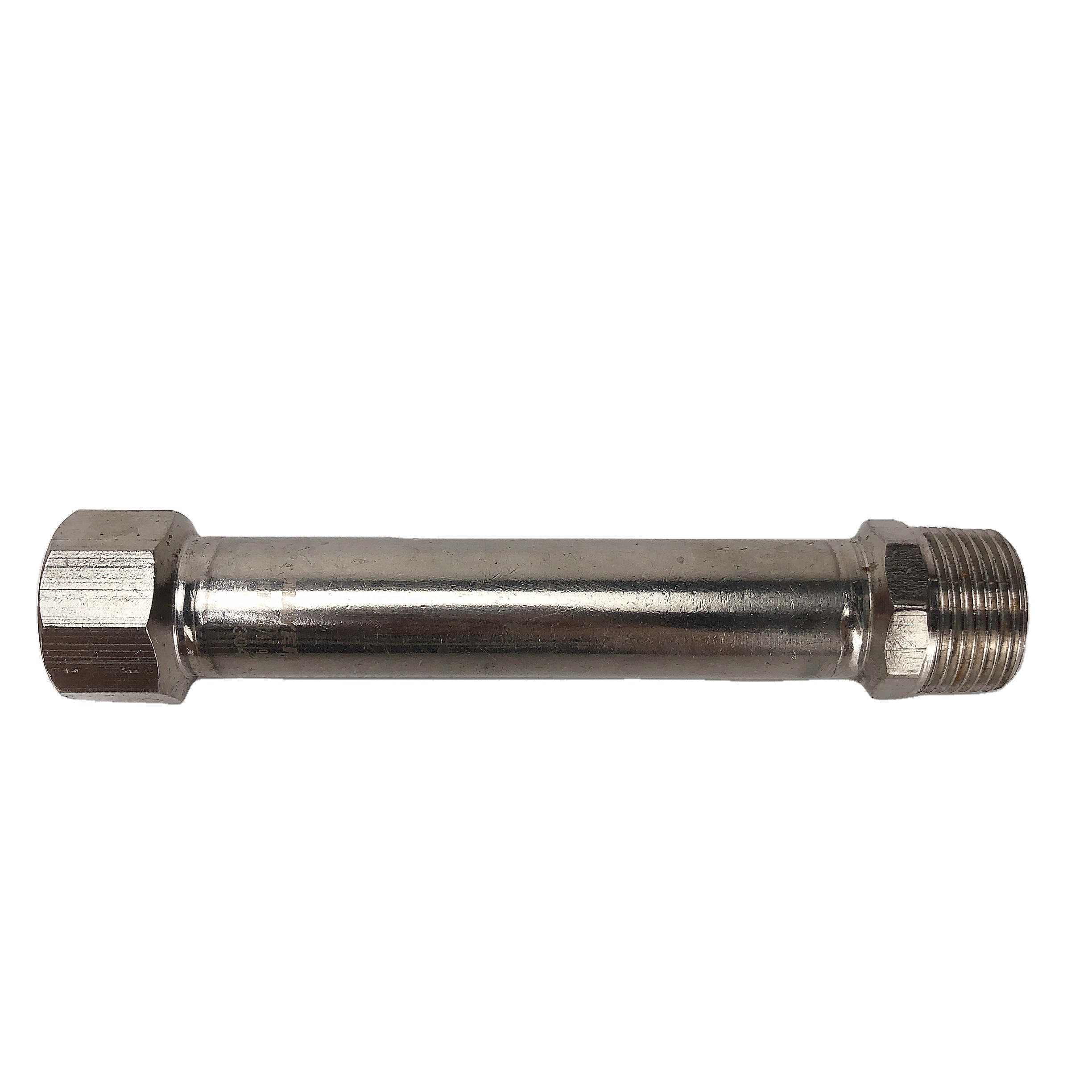 stainless steel threaded coupling fitting with one female and one male thread 304/316L