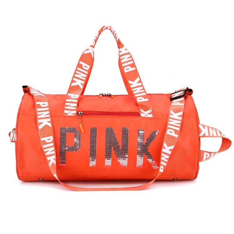 Osgoodway2 2020 Hot Sale Designer Ladies Pink Duffel bag Wholesale Waterproof Sport Pink Gym Bag For Women