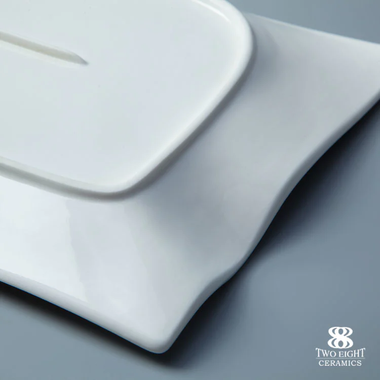 Hotel Rectangle Ceramic Plate, Japapese Rectangular Plates Ceramic, Restaurant White Rectangular Dishes&