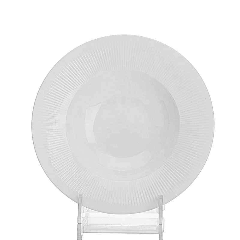 Wholesale Lifestyle Porcelain Dinner Plates White Pasta Bowl, Crockery Tableware Bulk China Plates Wide Rimmed Pasta Plate%