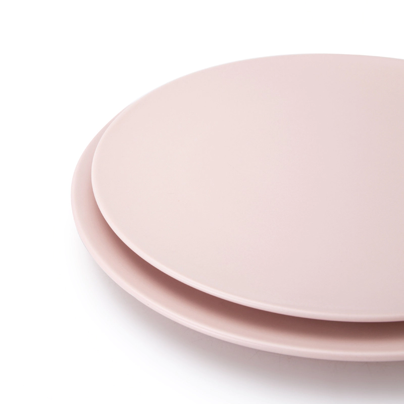 Wholesale Porcelain Matt Pink Hotel Round Eco Dinner Platter, Dinner Plates Unique%