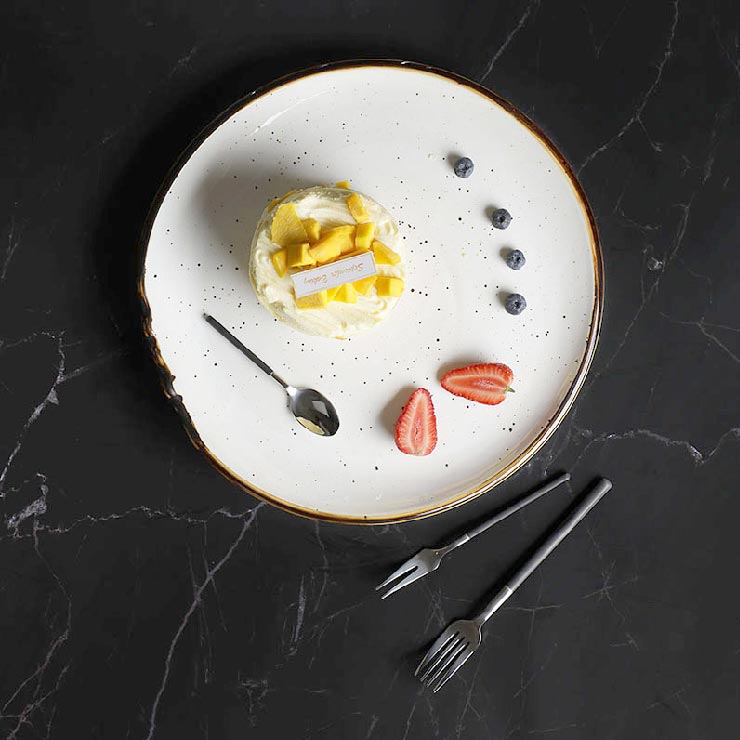 Rustic Resort Tableware Banquet Dishes, Wholesale Ceramic Dishes Plate Set, Custom Cafe