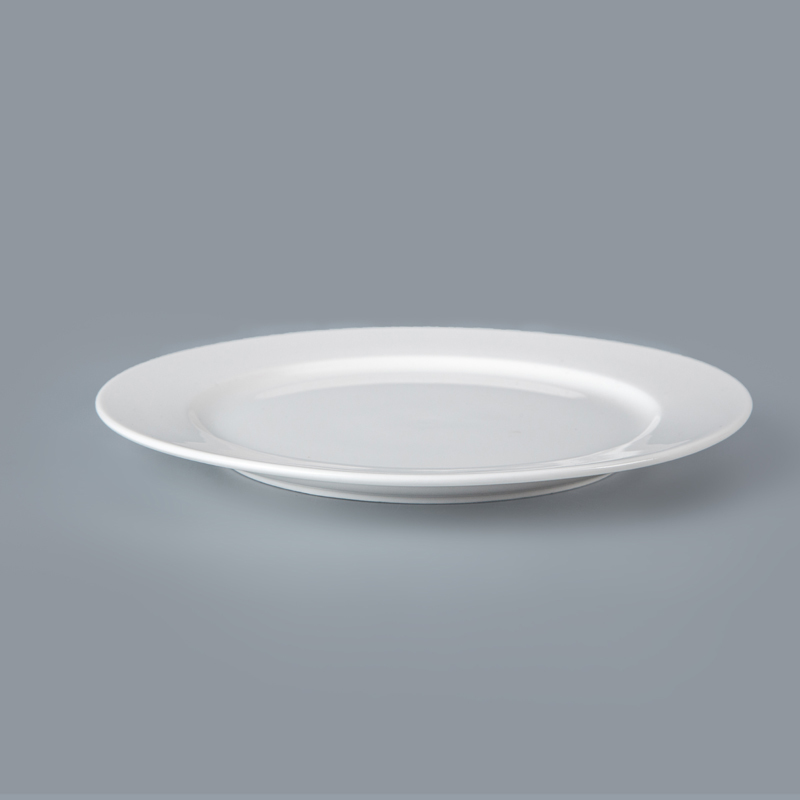 Hot Sell Catering Vintage Dinner Plates, White Porcelain Plates Bulk In Stock For Restaurant/