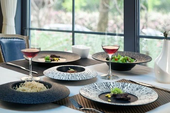 28ceramics Tableware Porcelain China 7/9/11 Inch Pasta Plates, 28ceramics 7/9/11 Inch Black Salad Bowl&