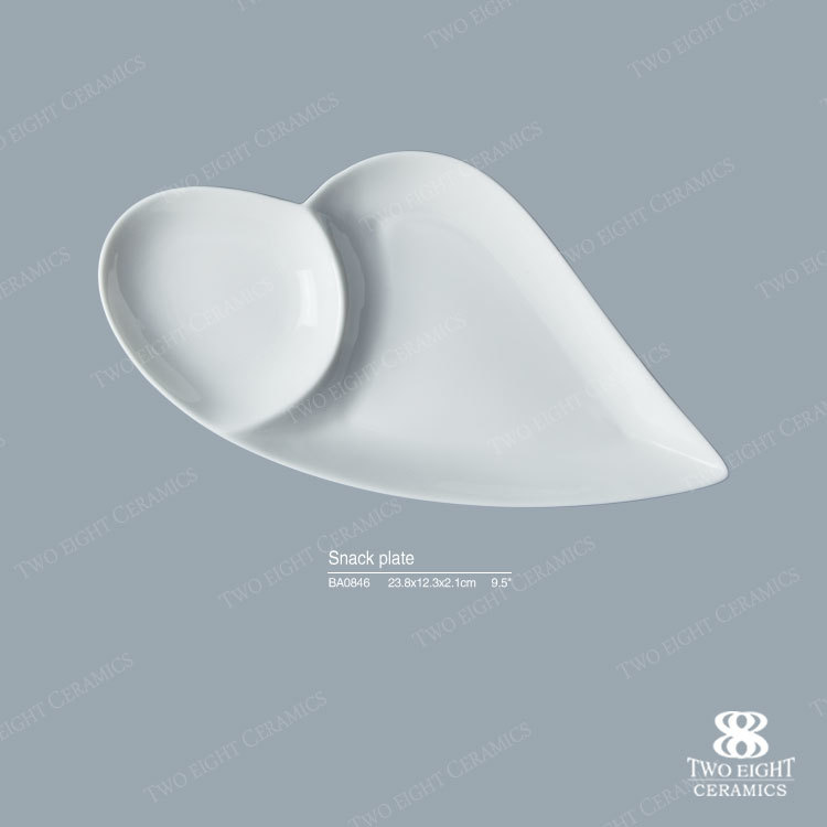 Hot products to sell online restaurant supply unique heart shape snack plate