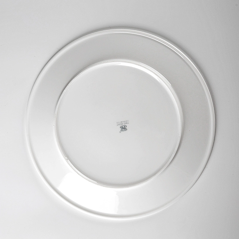 Stylish Tableware Manufacturer Ceramic Round Plate Dinner Plate Hotel, White Dinnerware Porcelain Hotel Plate^