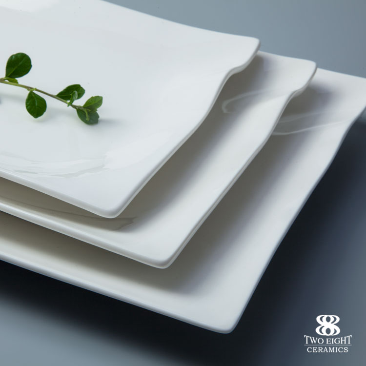 Restaurant supply dinner plate crockery tableware rectangular plate