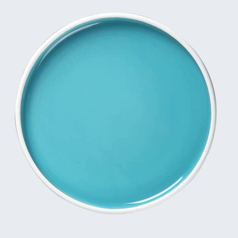 Chaozhou Handmade Colored Porcelain Dinner Round Plate for Restaurant/
