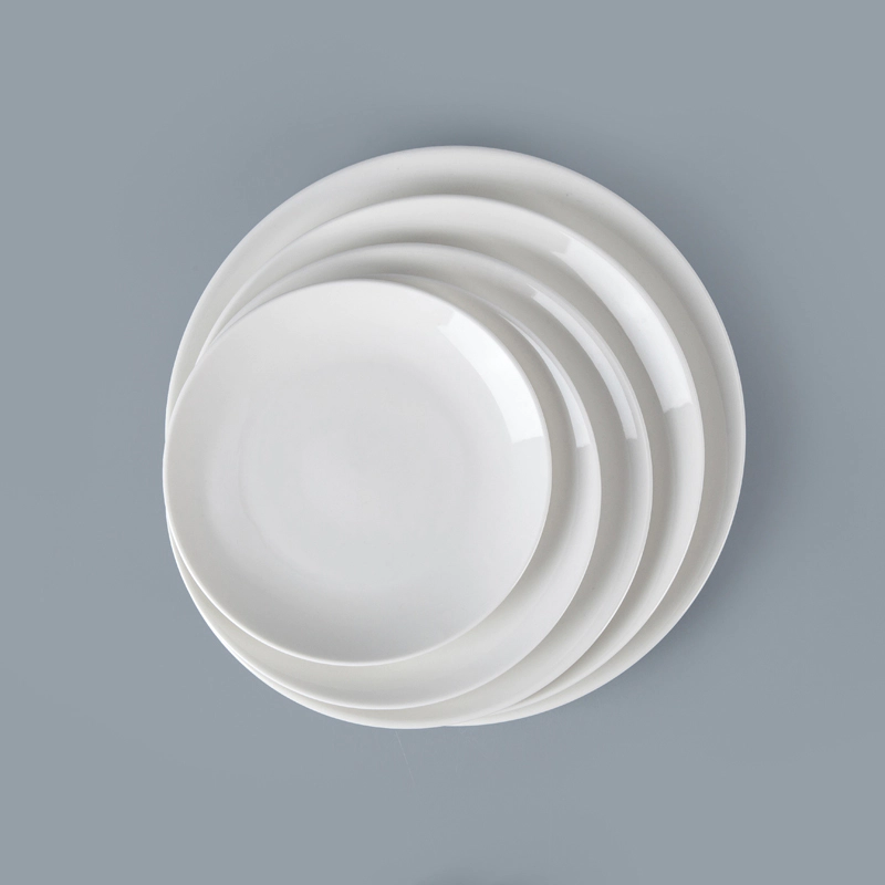 striking & trendy Coupe Plate white porcelain ceramics round plate Coupe Plate for restaurant