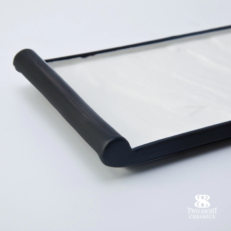 2017 New design restaurant crockery tableware matt black sushi plate