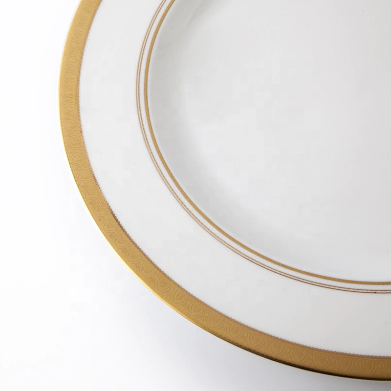 Gold Rim Hotel Luxury Grace DesignsDinneraware Plate, Bone China Charge Plate^