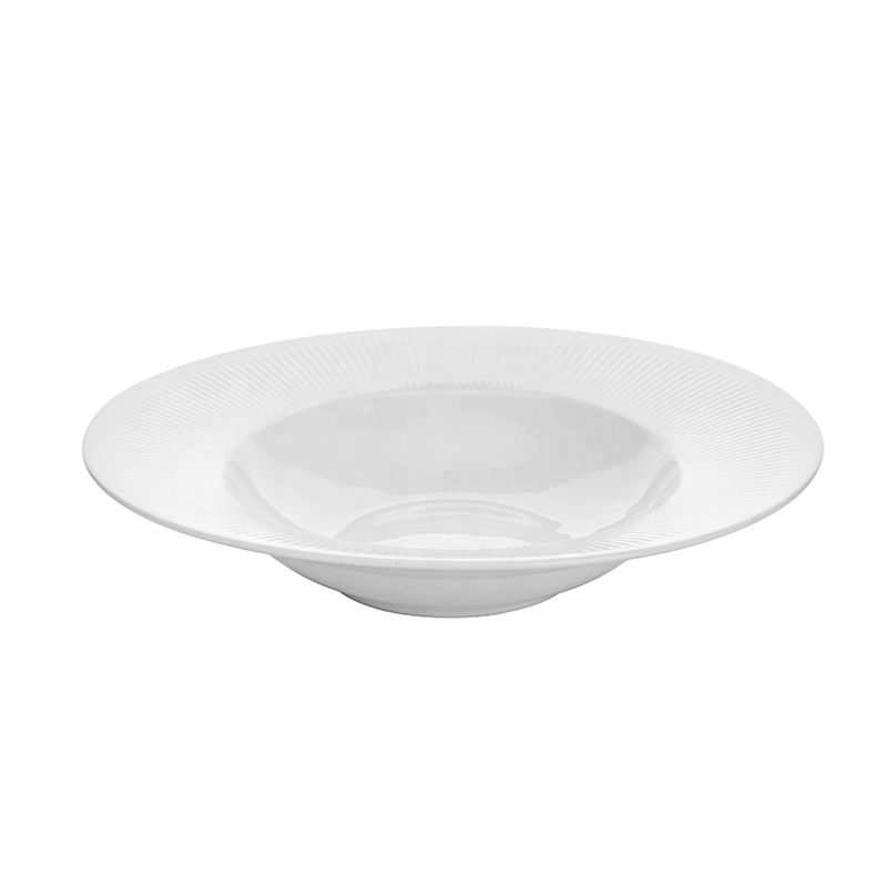 Outdoor lifestyle Marriott chinaware Dinner Plates White Pasta Plates, Two Eight Crockery Tableware Wide Rimmed Pasta Bowls@