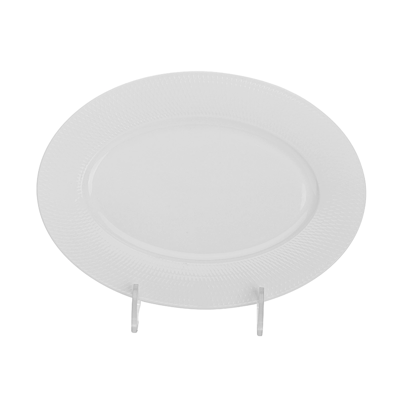 Wholesale Banquet Hotel Porcelain Oval Shape Dish, Hot Selling Catering Vajilla Hotel Restaurant Porcelain Oval Plate/