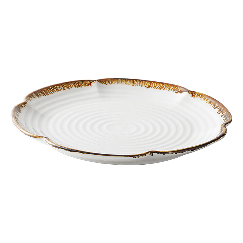 Rustic Restaurant Food Serving Plate, Special Cafe Crokery Ceramic Plates, Porcelain Catering Serving Dishes*