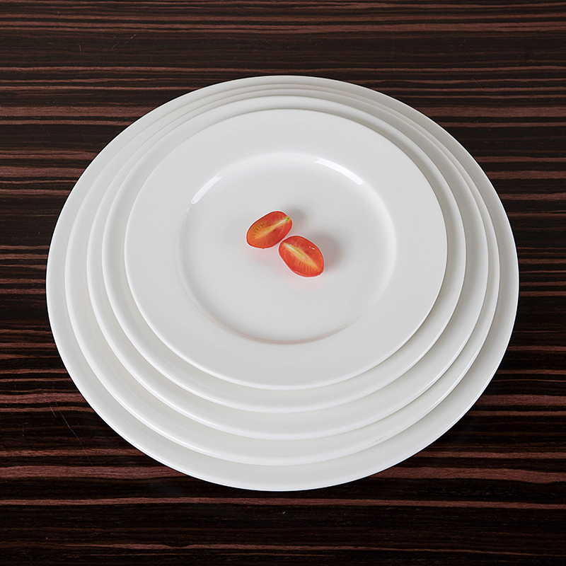 Porcelain Pizza Plate, Custom Restaurant Ceramic Plate Set, Custom Cafe Vajilla De Porcelana Ceramic Plate Set@