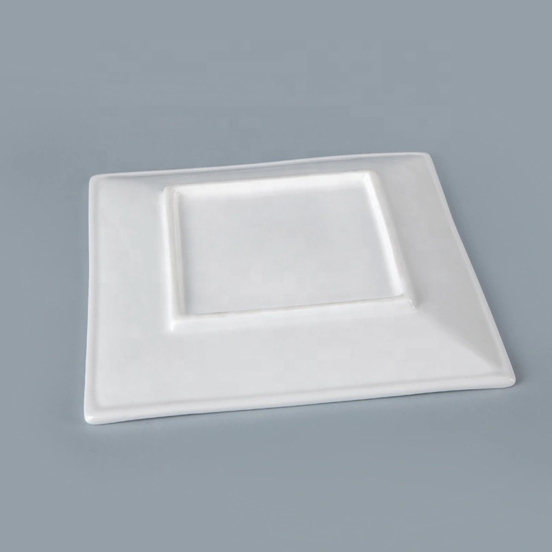 2018 New Porcelain White Banquet RestaurantSquare Dinner Plates, Ceramic Square Plate Square Restaurant Plates>