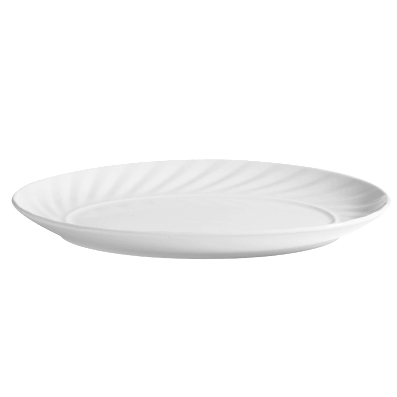 Dubai Market White Catering Restaurant Oval Plate, Restaurant Long Oval Plates, 10/12/14inch Oval Restaurant Ceramic Weddining