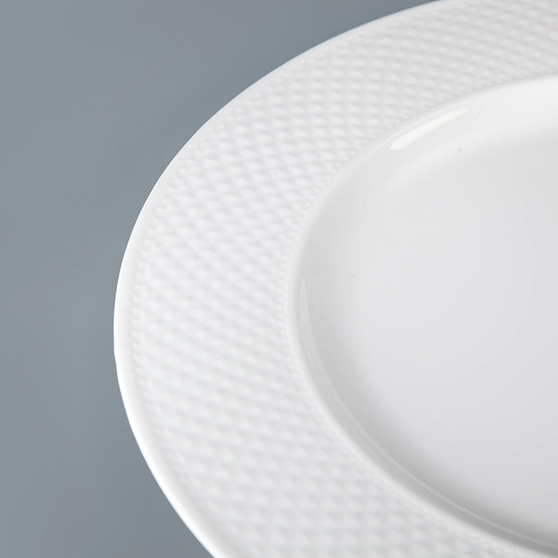 Diamond Design Bone ChinaPlates Restaurant Crockery Dinnerware, Fine Bone China Porcelain Tableware Table^