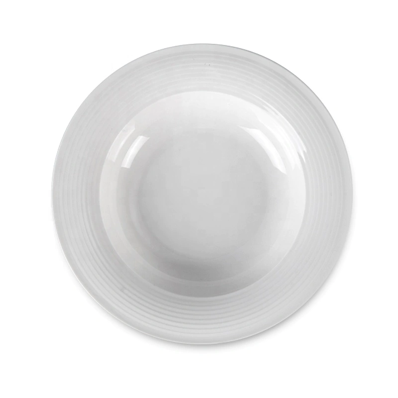 Eco Friendly High Temperature Cafe Plates Restaurant China, Crockery Tableware Ceramic Salad Plate&