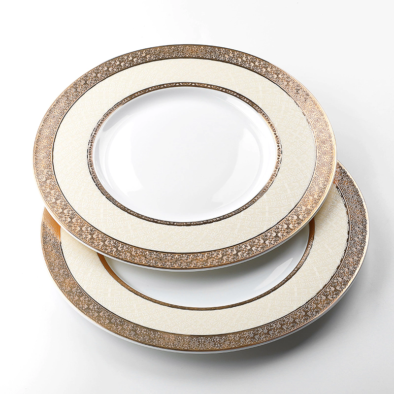 Royal China Ware Gold Plated Ceramic, Wholesale China Ware Bone Plate, Bone China Dishes For Restaurant^