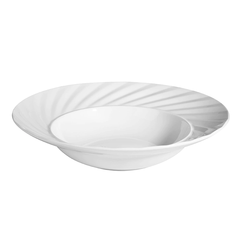 Restaurant Fruit Salad Plate 8.75 inch Dessert Plate Porcelain, Cheap White Porcelain Dessert Plates^