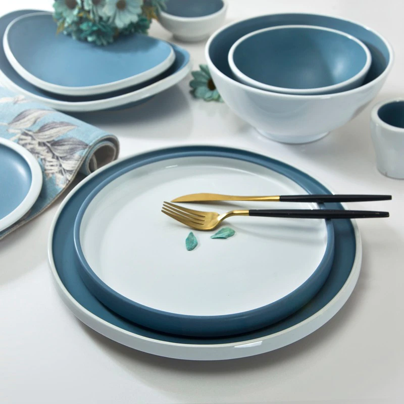 Wholesale 8/10 Inch Ceramic Food Serving Plate For Restaurant, Color lRound Tableware Weddings, Hotel Dishes Restaurant Dinner&