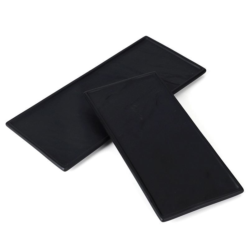 New Arrival Black Matt Plate Rectangular Shape, High Temperature Eco-Friendly Material To Restaurant~