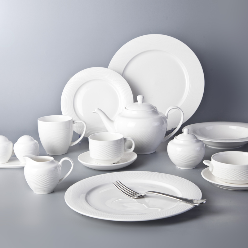 Wholesale Catering Dinnerware Bulk White Dinner Plates, Dishwasher Safe