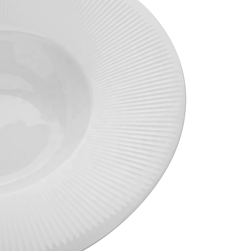 Wholesale Dishwasher Safe Party & Event Ceramic Plate, 2019 Innovative for Hotels porcelain China Wide Rim Salad Plate#