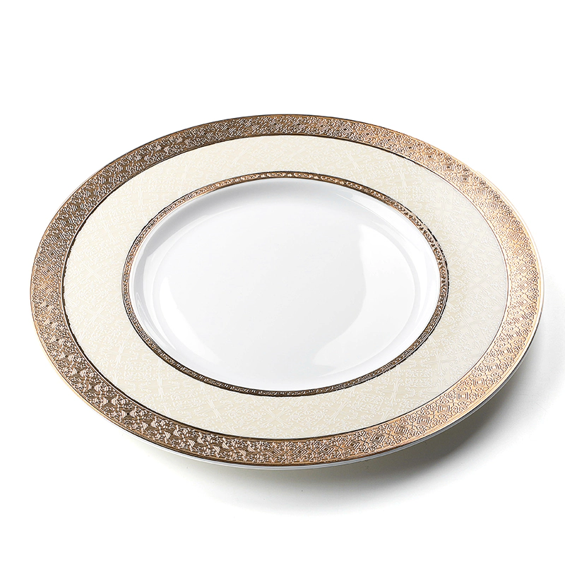 Royal China Ware Gold Plated Ceramic, Wholesale China Ware Bone Plate, Bone China Dishes For Restaurant^