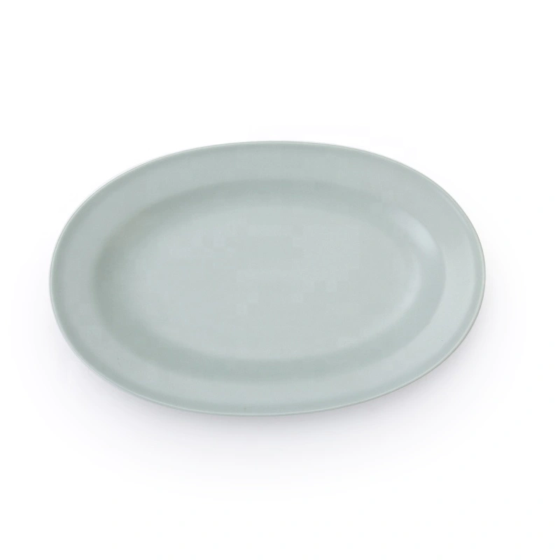 Unbreakable Crockery Tableware Fashion Hotel Ellipse Dinner Plates,Eco-friendly Ceramic Plate Restaurant Oval Plate#