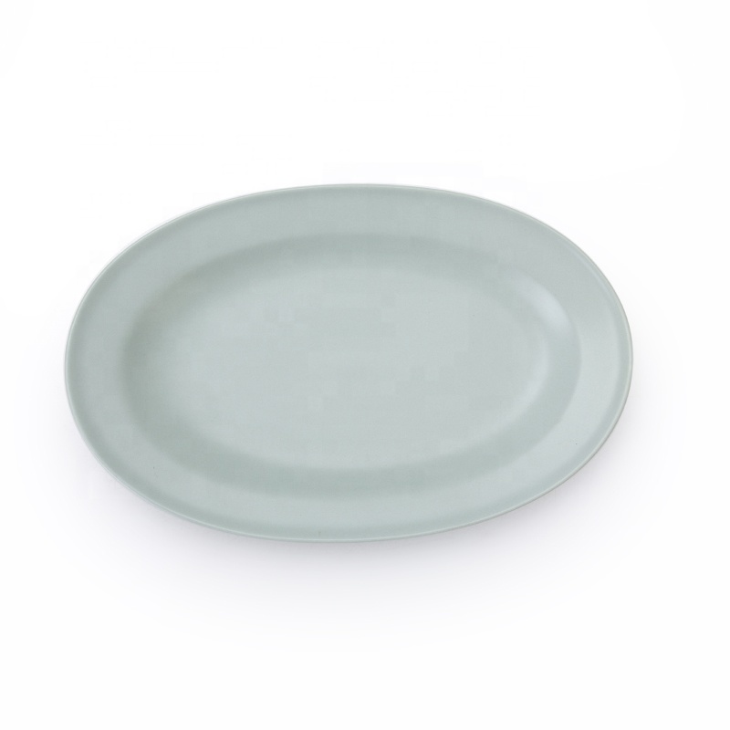 Unbreakable Crockery Tableware Fashion Hotel Ellipse Dinner Plates,Eco-friendly Ceramic Plate Restaurant Oval Plate#