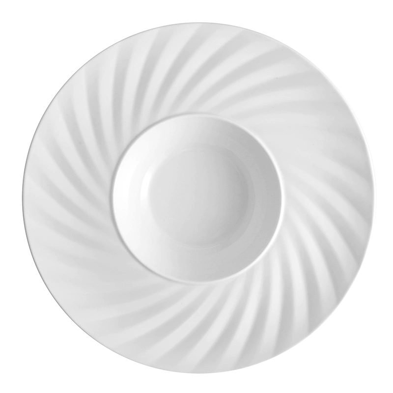LFGB/FDA/SGS Certificate Ceramic Porcelain Pasta Plate,Plate Chargers Wedding Decoration, Bulk White Plate Wedding