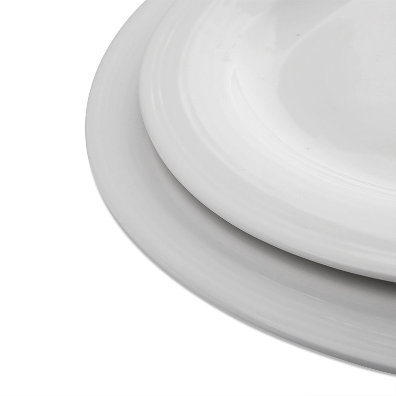 Wedding Plates Sets Dinnerware, Porcelain Dishes For Restaurant Sushi, Japanese Porcelain WhiteOval Plate@