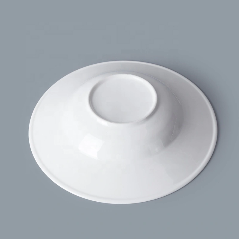 New Arrival Restaurant White Porcelain Dinnerware Pasta Plate, China Porcelain Soup Plate%