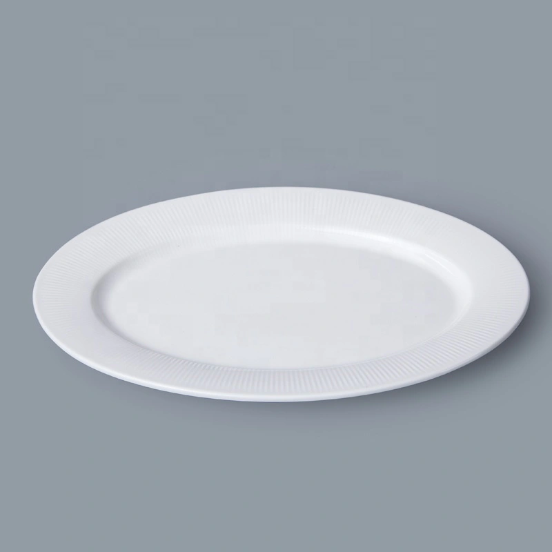 Restaurant Supply Porcelain Dinnerware Oval Plate, China Porcelain Restaurant Dinnerware Oblong Plate*