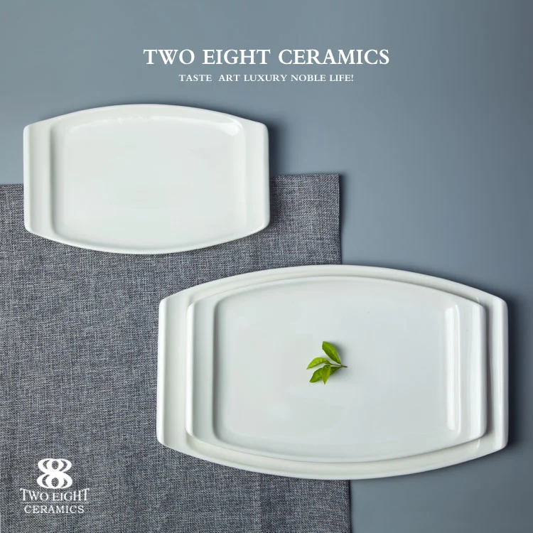Chaozhou ceramic restaurant hotel supplies dinner charger plate for wholesale