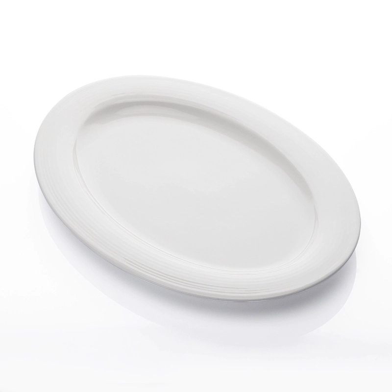 Wedding Plates Sets Dinnerware, Porcelain Dishes For Restaurant Sushi, Japanese Porcelain WhiteOval Plate@