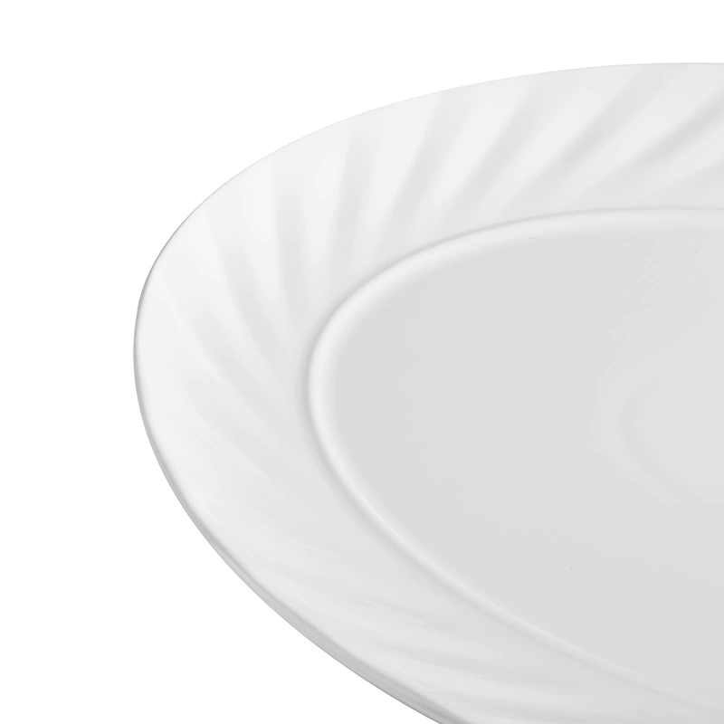 10.25 inch Oval Plate Service Dish Catering Serving White Porcelain Dinner Set For Hotel^