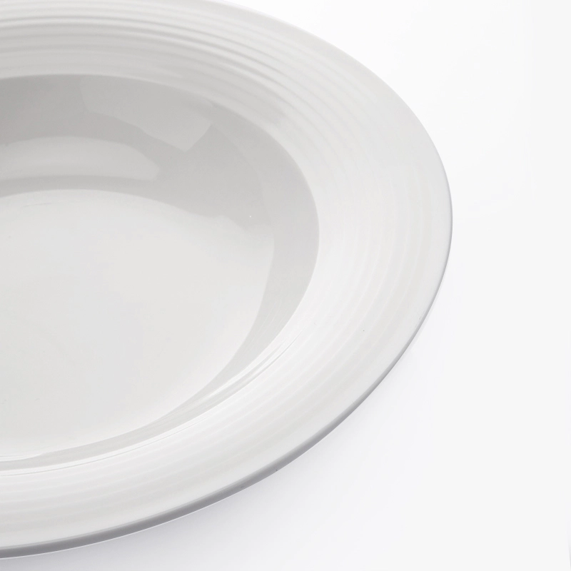 Hosen Crockery For Restaurant White Porcelain Soup Dishes Prices, Tops Dishes Hotel Soup Plates Set Porcelain/