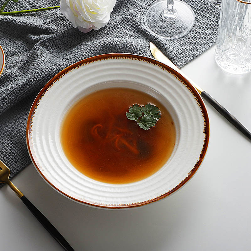 New Amazing DesignElegance Soup Plate Restaurant White Porcelain Factory Price Dinnerware Plate Porcelain/